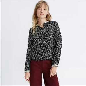 Madewell Branch Spring Floral Black & White Meadow Shirt